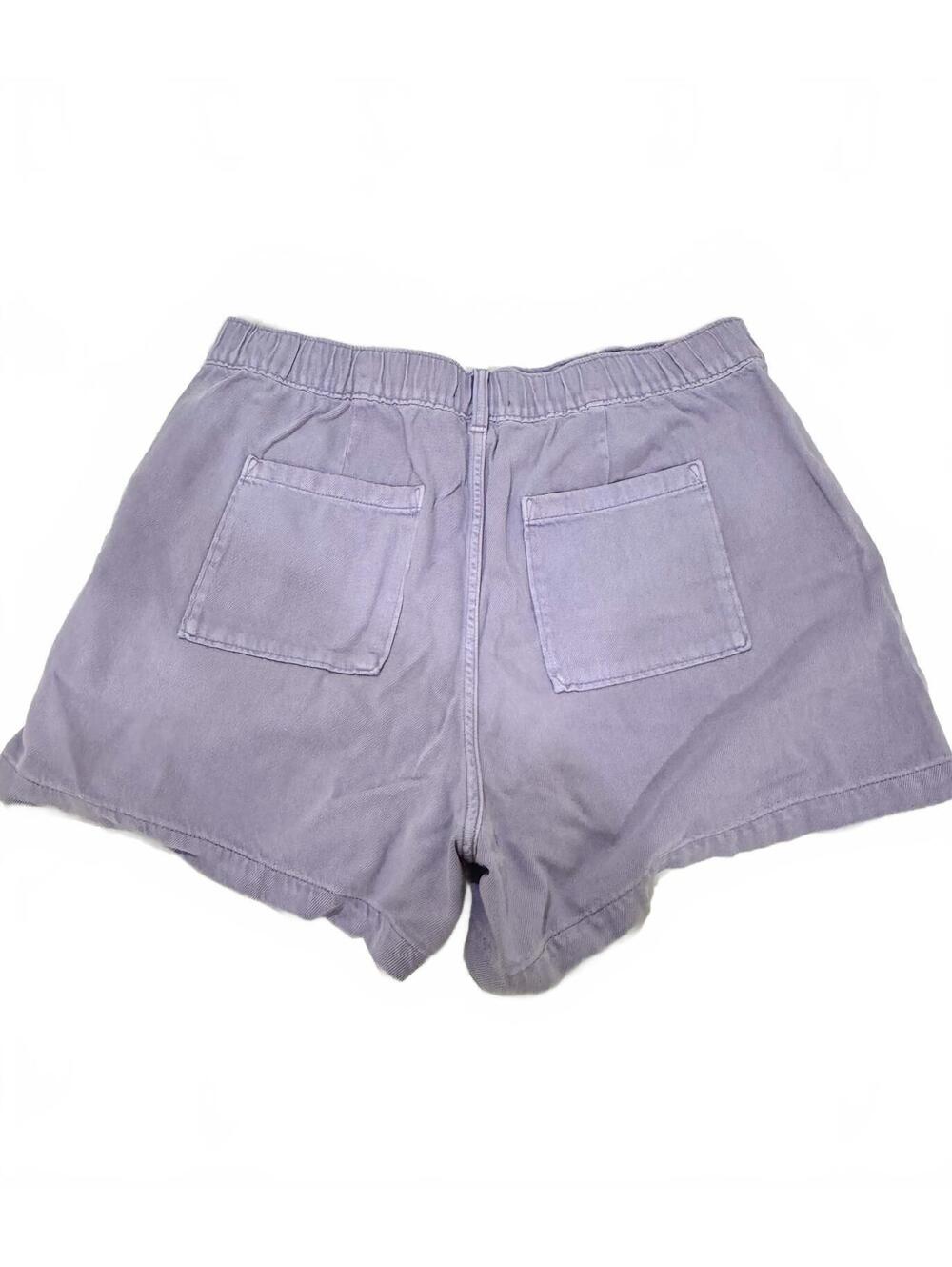 NWT Gap Pastel Purple High Rise Elastic Denim Utility Shorts XL 4" Inseam - Picture 3 of 9